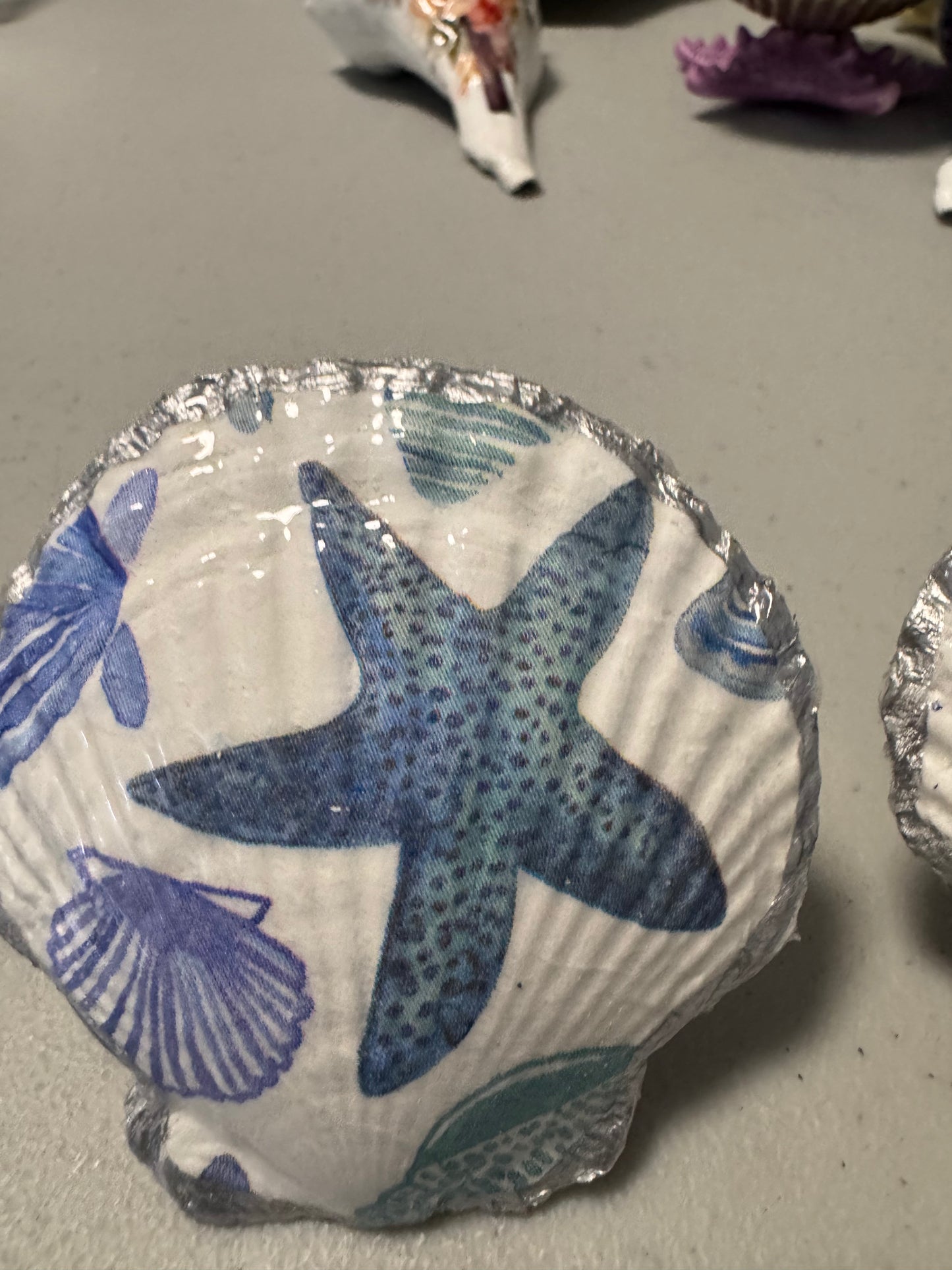 Nightlight - led shell blue starfish