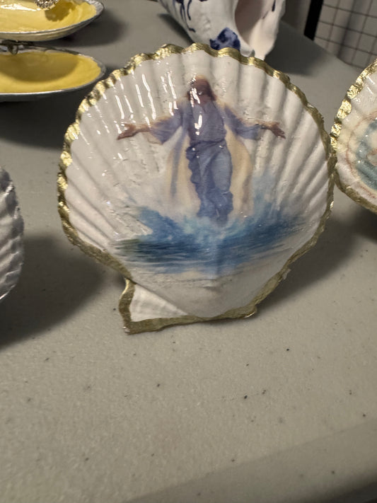 Nightlight - led shell blue Jesus