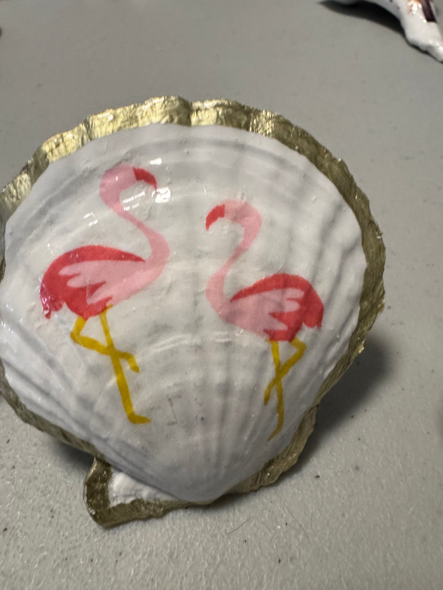 Nightlight - led shell 2 flamingos