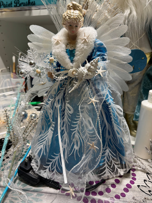 Blue angel Christmas Topper
