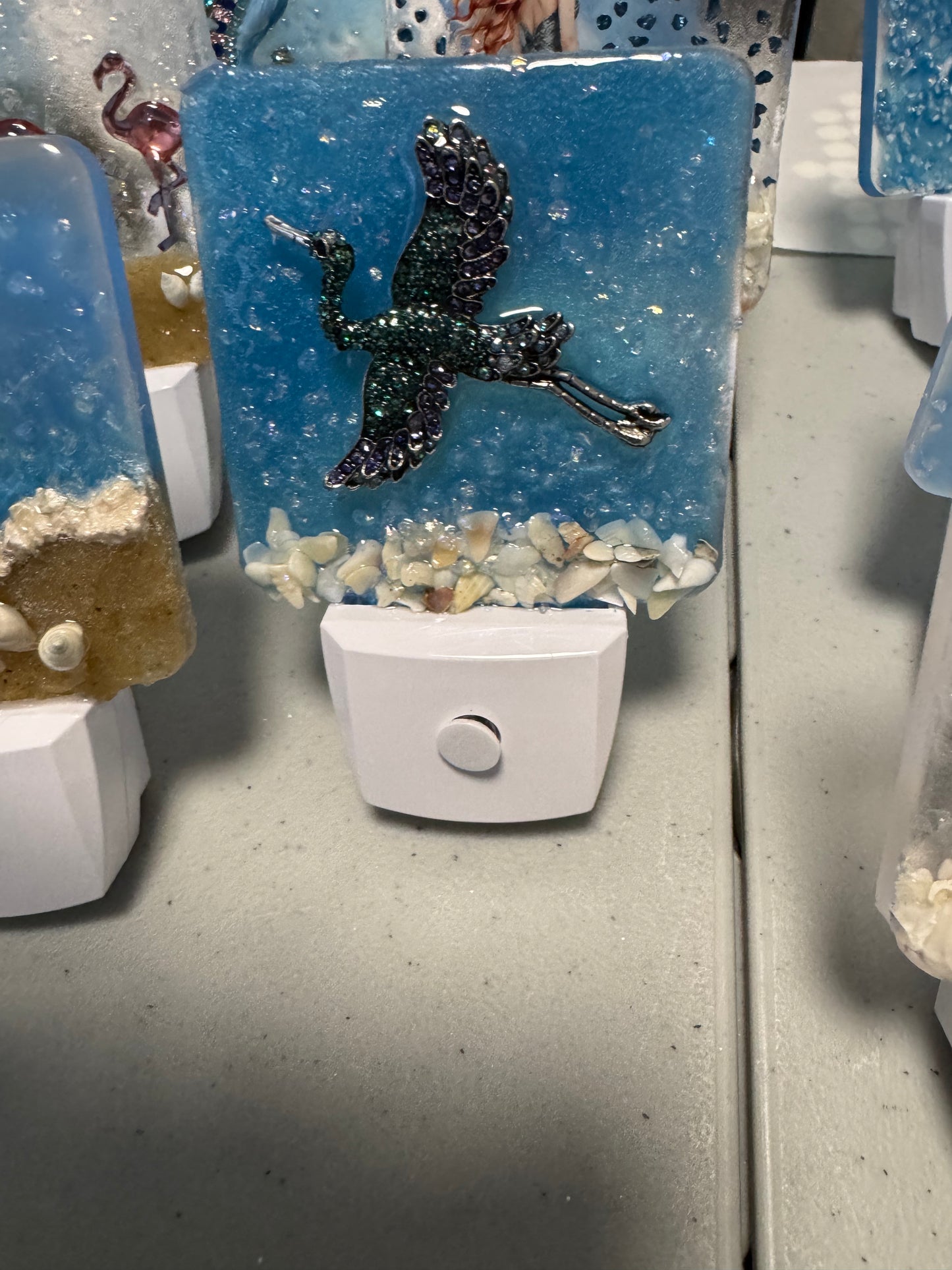 Nightlight - resin heron