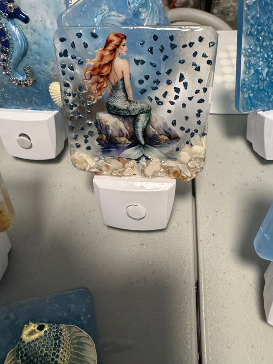 Nightlight - resin temu mermaid