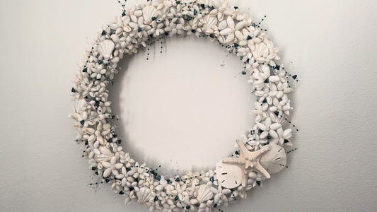 17" Coastal Seashell Flower Wreath